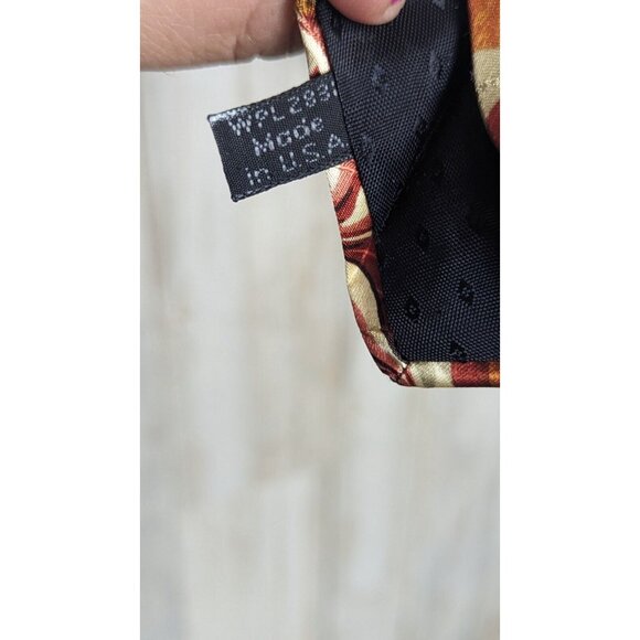 Bugatti Men's Italian Silk Tie Floral Tropical Hawaiian Beach Made In USA - Picture 6 of 7